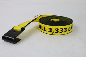 8 Pack Professional Grade BIG YELLOW 2" x 27' Ratchet Strap with Flat Hooks - 3333lb WLL