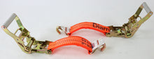 Load image into Gallery viewer, 2&quot; Ratchet with Orange Diamond Weave Webbing and Double J Wire Hook | Pack of 2
