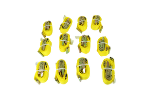 2" x 12' Yellow Interior Van Strap Ratchet Assembly | Pack of 12 | E-Track Fitting