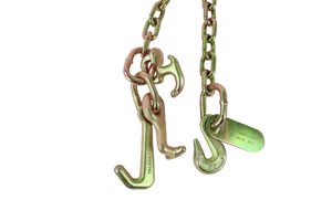 5/16" x 6' G70 Auto Transport Chain with RTJ Cluster Hooks | Pack of 2