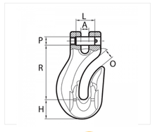 Load image into Gallery viewer, 3/8 Peerless V10 Clevis Grab Hook 8,800 LB WLL
